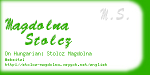 magdolna stolcz business card
